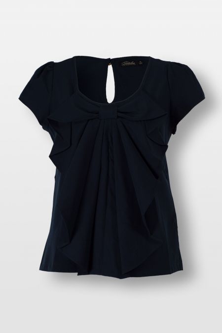 Navy Blue Bow Top